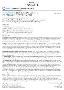 eurozone: hollande wants economic government