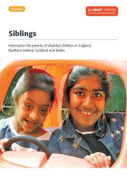 Siblings - Contact a Family