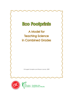 Eco Footprints - Curriculum Services Canada | Login