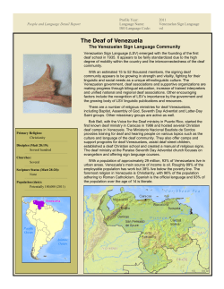 The Deaf of Venezuela