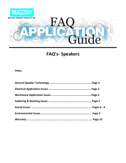 FAQ`s- Speakers - Mallory Sonalert
