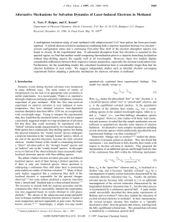 Alternative Mechanisms for Solvation Dynamics of Laser