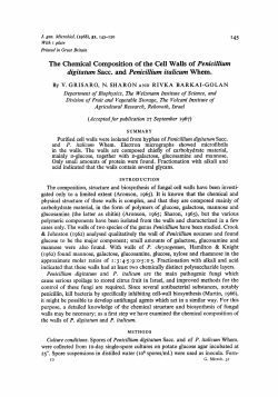 The Chemical Composition of the Cell Walls of