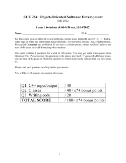 Potential CIS 273 quiz/exam questions