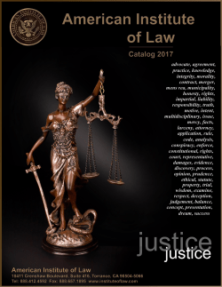 catalog - American Institute of Law Home