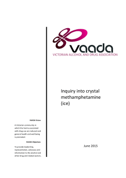 Inquiry into crystal methamphetamine (ice)