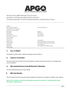 Minutes of the 108th Meeting of Council of the Association of