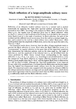 Mach reflection of a large-amplitude solitary wave
