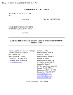 SUPREME COURT OF FLORIDA JEAN CHARLES, JR., ETC., ET AL