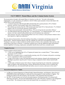 FACT SHEET: Mental Illness and the Criminal