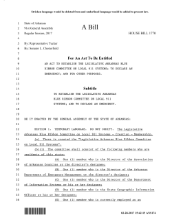HB1770 - Arkansas General Assembly