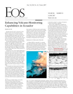 Enhancing Volcano-Monitoring Capabilities in Ecuador