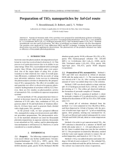 Preparation of TiO2 nanoparticles by Sol-Gel route
