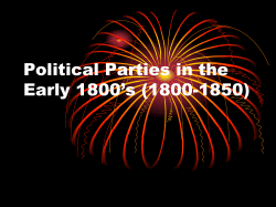 Political Parties in the Early 1800`s (1800