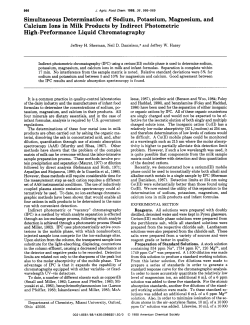 Simultaneous determination of sodium, potassium, magnesium, and