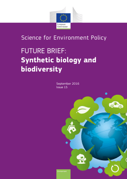 FUTURE BRIEF: Synthetic biology and