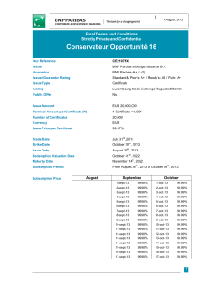 EMTN Term Sheet
