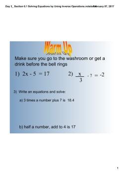 Day 3_ Section 6.1 Solving Equations by Uning Inverse Operations