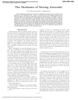 The Mechanics of Moving Asteroids - Deep Blue