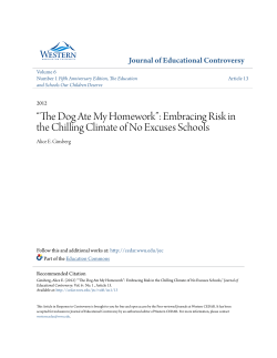 Embracing Risk in the Chilling Climate of No Excuses Schools