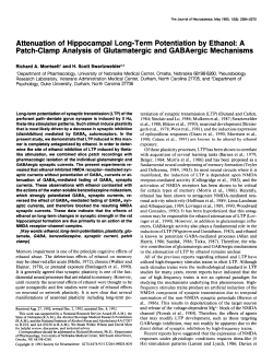 Attenuation of Hippocampal Long-Term Potentiation by Ethanol: A