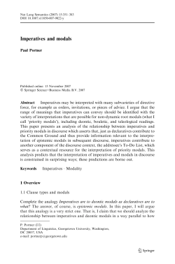 Imperatives and modals