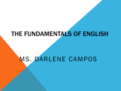 The Fundamentals of English