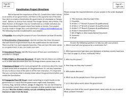 Constitution Project Directions