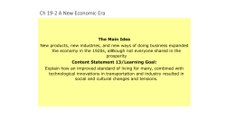 Ch 19-2 A New Economic Era