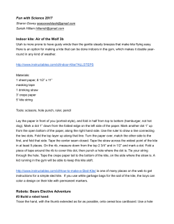 Fun with Science 2017 Indoor kite: Air of the Wolf 3b Robots: Bears