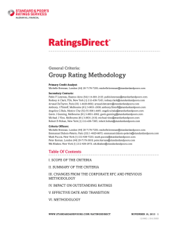 Group Rating Methodology