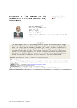 Comparison of Two Methods for The Determination of Vitamin C