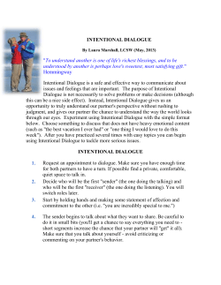 Intentional Dialog - Relationship Garden Blog