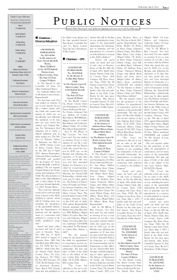 PuBLIC NOTICES - Daily Court Review
