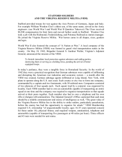 STAFFORD SOLDIERS AND THE VIRGINIA RESERVE MILITIA