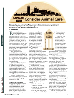 Biosecurity and animal welfare are important management practices