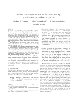 Online convex optimization in the bandit setting