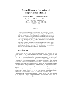 Equal-Distance Sampling of Superellipse Models