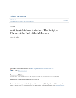 Antidisestablishmentarianism - TU Law Digital Commons