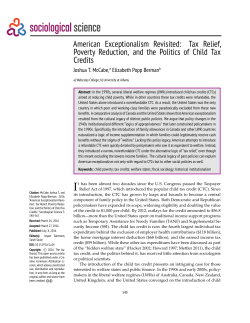 American Exceptionalism Revisited: Tax Relief, Poverty Reduction