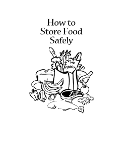 How to Store Food Safely 2012