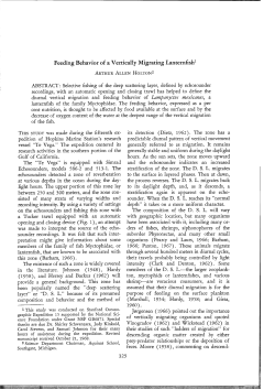 Feeding Behavior of a Vertically Migrating