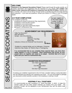 Seasonal Decoration Member Guide