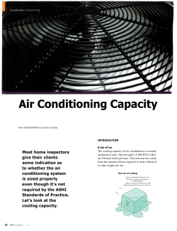 Air Conditioning Capacity