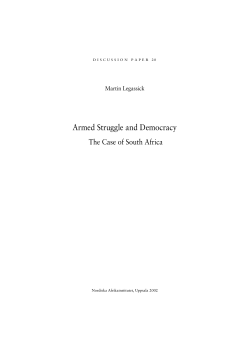 Armed Struggle and Democracy