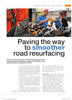 Paving the way to smoother road resurfacing