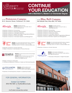 continue your education - Montgomery County Community College