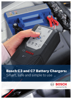 Bosch C3 and C7 Battery Chargers: Smart, safe