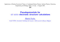 Pseudopotential construction - FHI