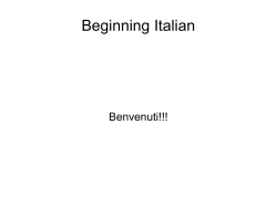 Beginning Italian - People Server at UNCW